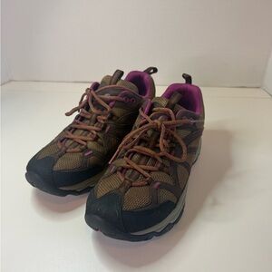 Merrell Calia/Otter Brown with Pink Accent Hiking Trail Shoes